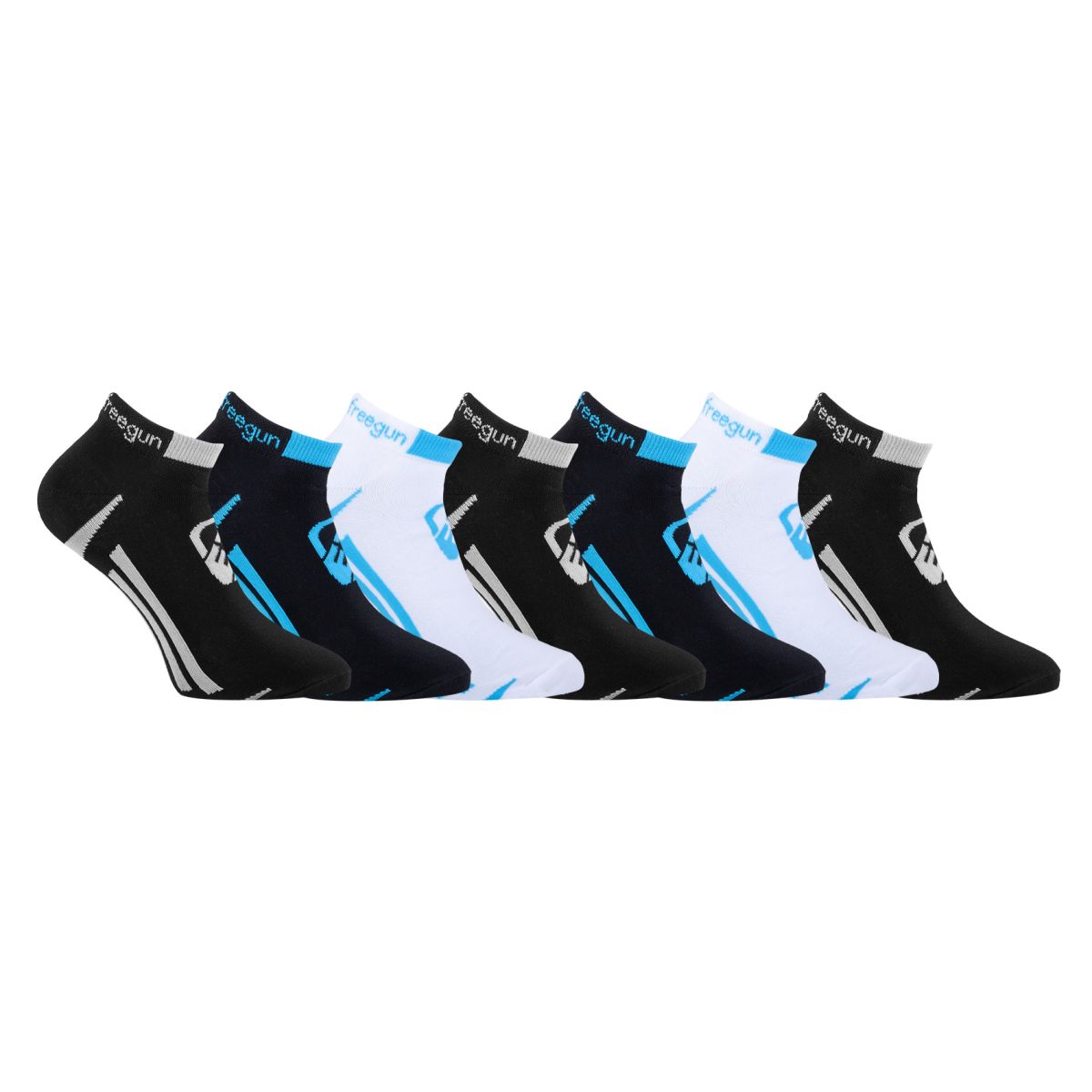 Lot de 7 Paires de Chaussettes Freegun Socquettes homme