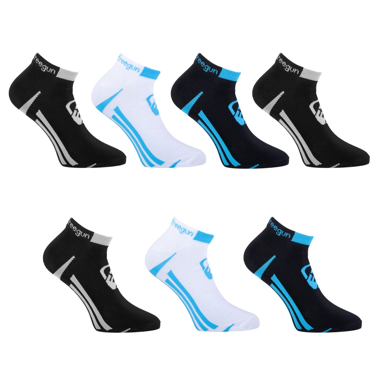 Lot de 7 Paires de Chaussettes Freegun Socquettes homme