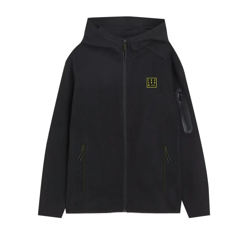 Sweat À capuche Zippé Noir CLYDE | FREEGUN