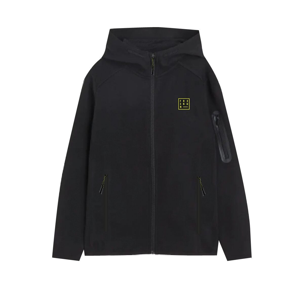Sweat À capuche Zippé Noir CLYDE | FREEGUN