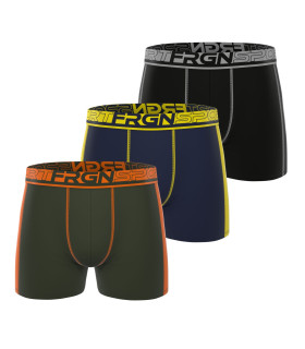 Lot de 3 Boxers Polyamide homme Confort, Respirant, Sport, Stretch Uni Sport | FREEGUN