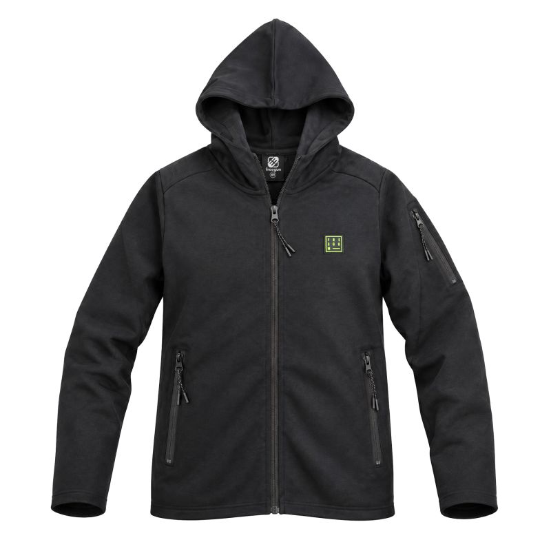 Sweat À capuche Zippé Noir CLYDE | FREEGUN