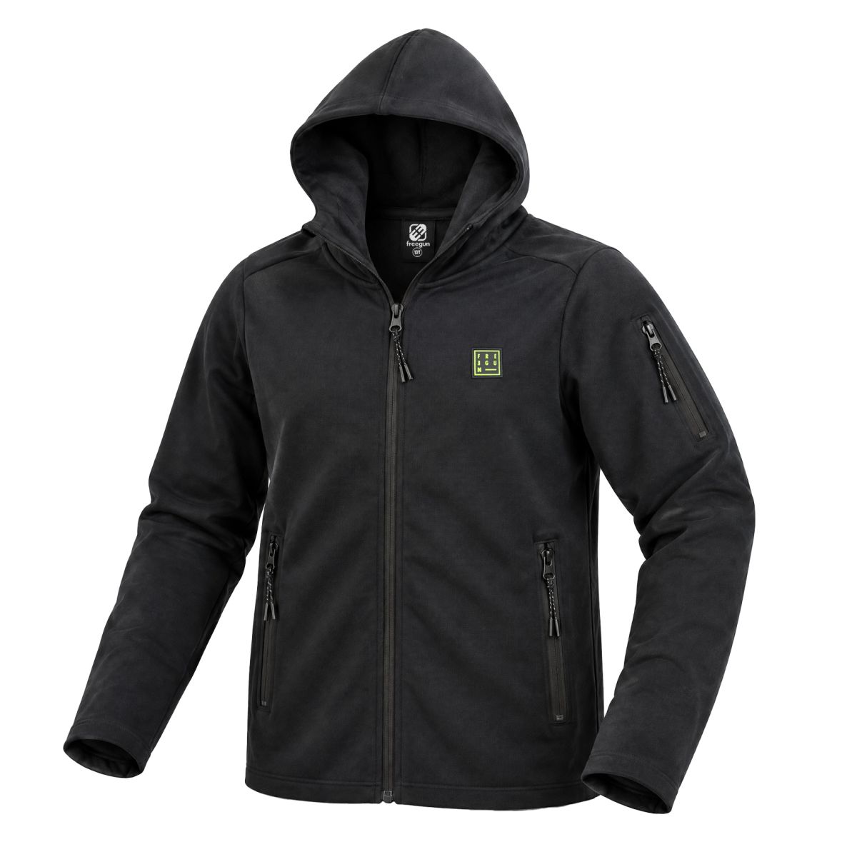 Sweat À capuche Zippé Noir CLYDE | FREEGUN