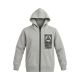 Sweat À capuche Zippé Gris LIAM | FREEGUN