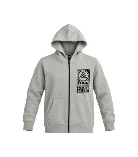 Sweat À capuche Zippé Gris LIAM | FREEGUN