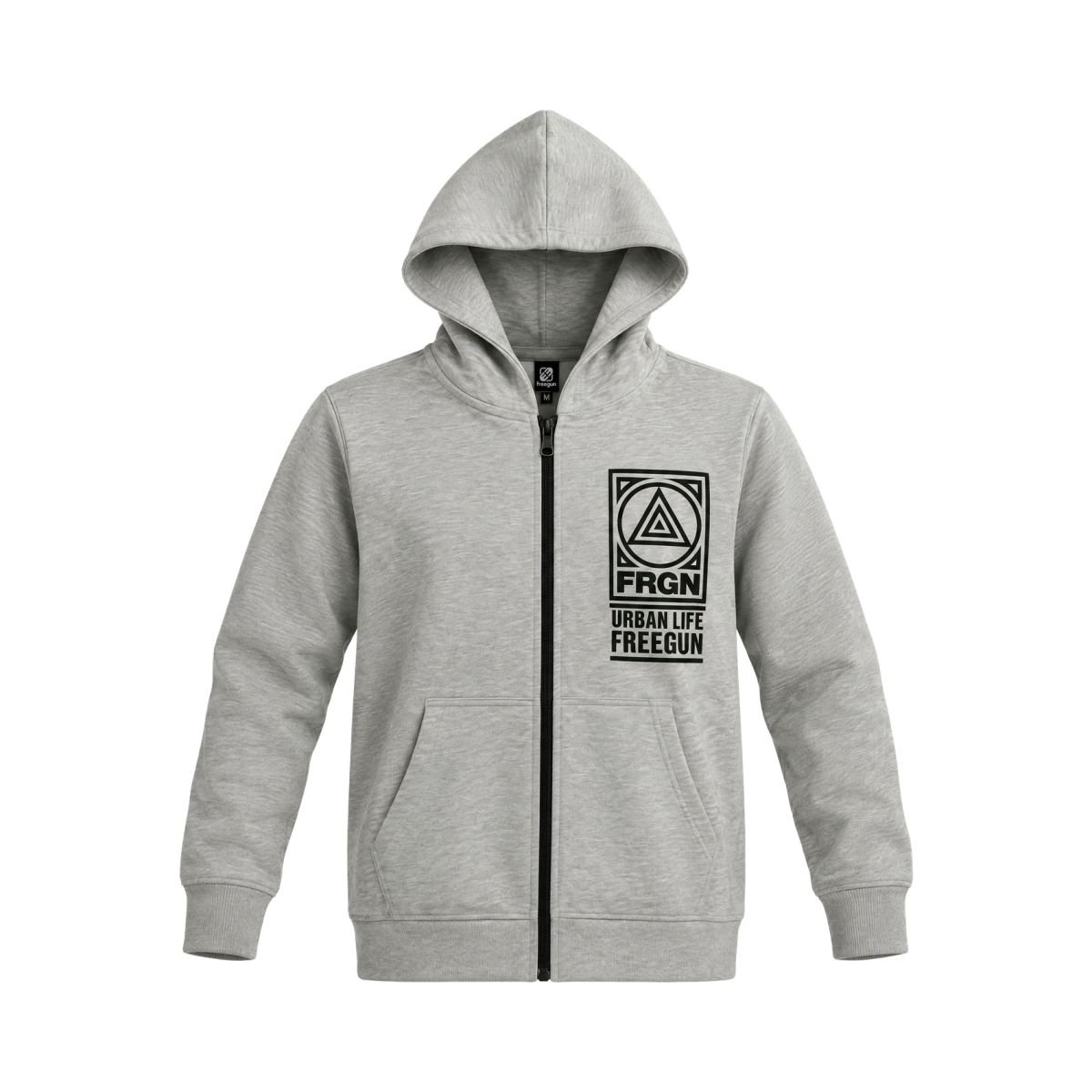 Sweat À capuche Zippé Gris LIAM | FREEGUN