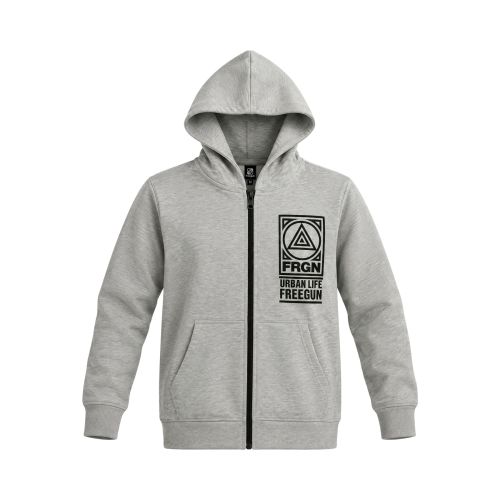 Sweat À capuche Zippé Gris LIAM | FREEGUN