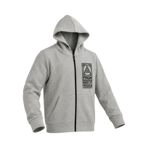 Sweat À capuche Zippé Gris LIAM | FREEGUN