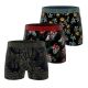 Lot de 3 Boxers Microfibre homme Imprimé Flowers Noir, Kaki, Rouge, Garantie 2 ans | FREEGUN