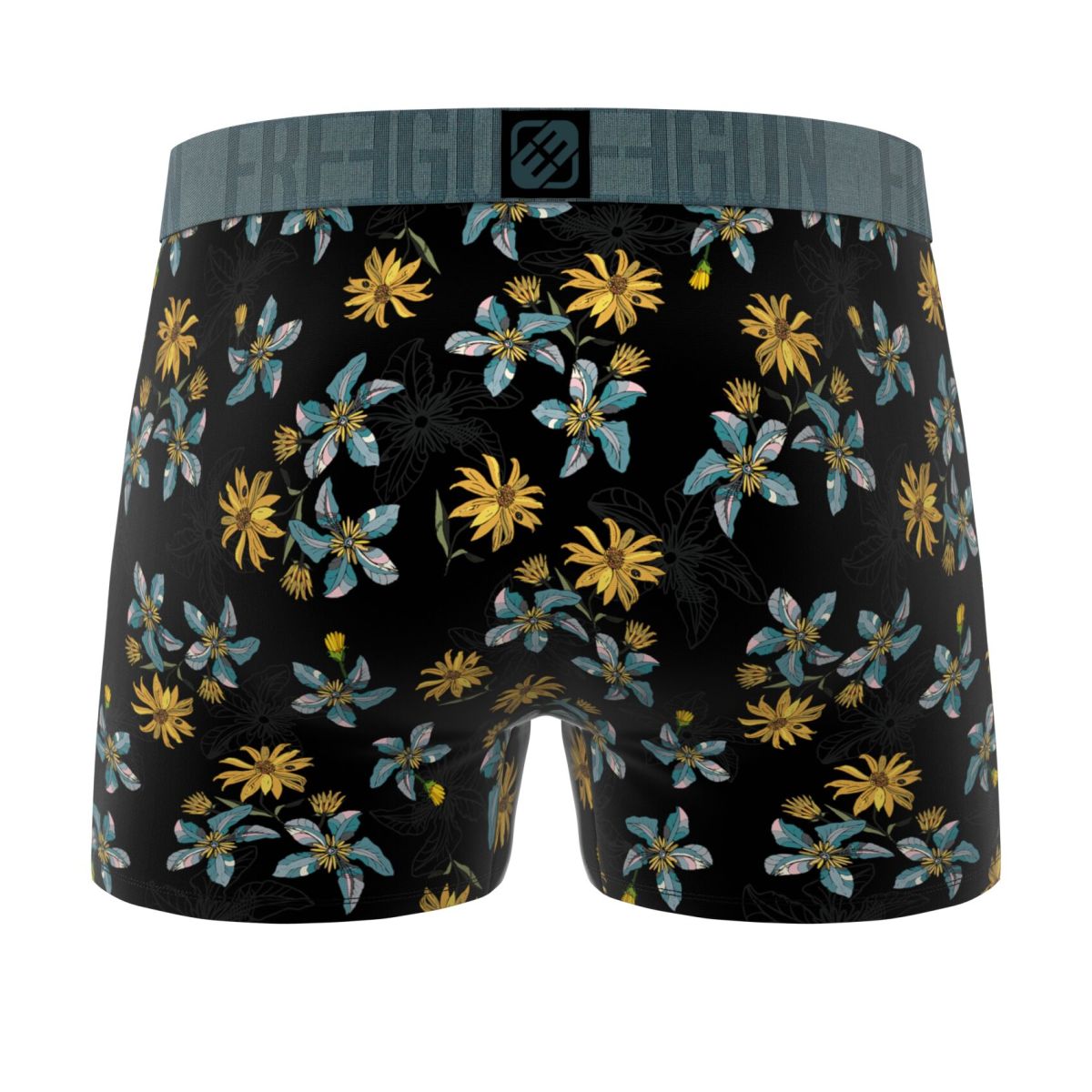 Lot de 3 Boxers Microfibre homme Imprimé Flowers Noir, Kaki, Rouge, Garantie 2 ans | FREEGUN