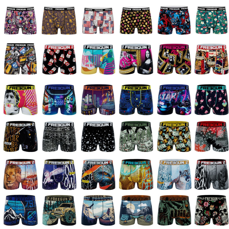Pack Surprise de 9 Boxers Microfibre homme Confort, Respirant, Stretch | FREEGUN