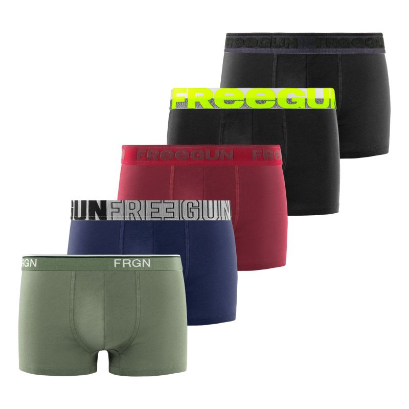 Pack Surprise de 5 Boxers Freegun coton homme