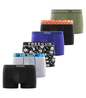 Pack Surprise de 6 Boxers Freegun coton homme