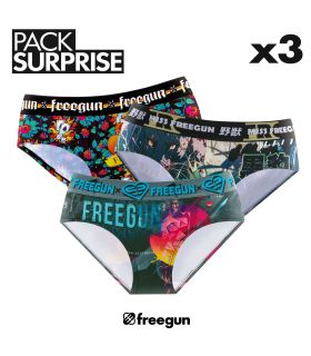 Pack Surprise de 3 culottes Freegun femme