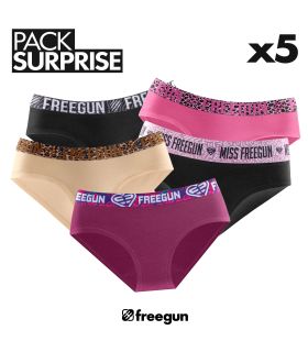 Pack Surprise de 5 culottes Freegun femme
