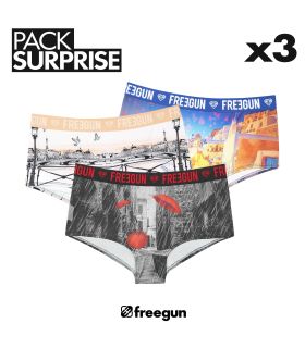 Pack Surprise de 3 Shorties Freegun Fille