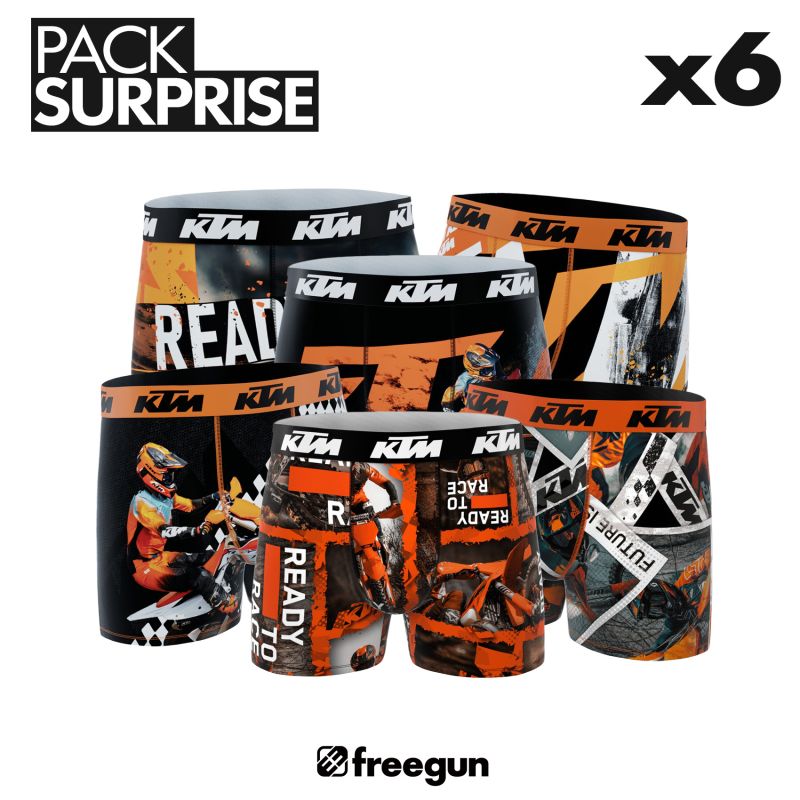Pack surprise de 6 boxers homme