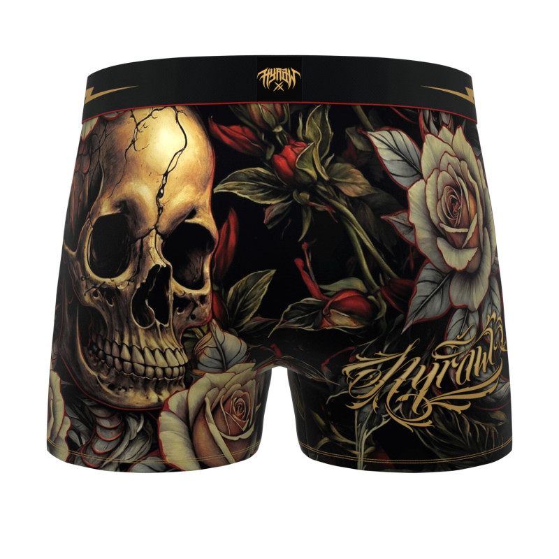 Lot de 4 Boxers Microfibre homme Hyraw Imprimé Skull | FREEGUN