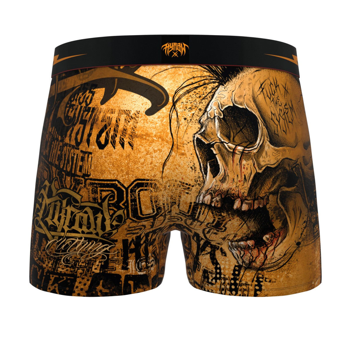 Lot de 4 Boxers Microfibre homme Hyraw Imprimé Skull | FREEGUN