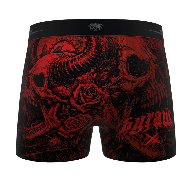 Lot de 4 Boxers Microfibre homme Hyraw Imprimé Skull | FREEGUN