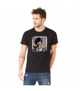 T-Shirt homme Dragon Ball Z Vegeta Noir