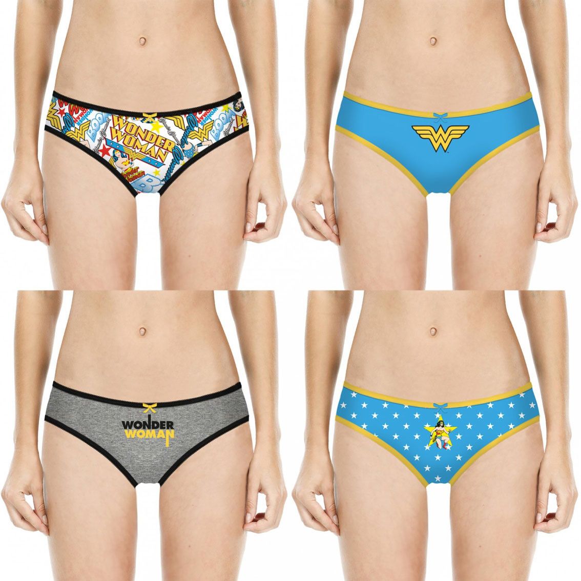 Lot de 4 slips fille justice league (photo) Lot de 4 slips fille justice league (photo)