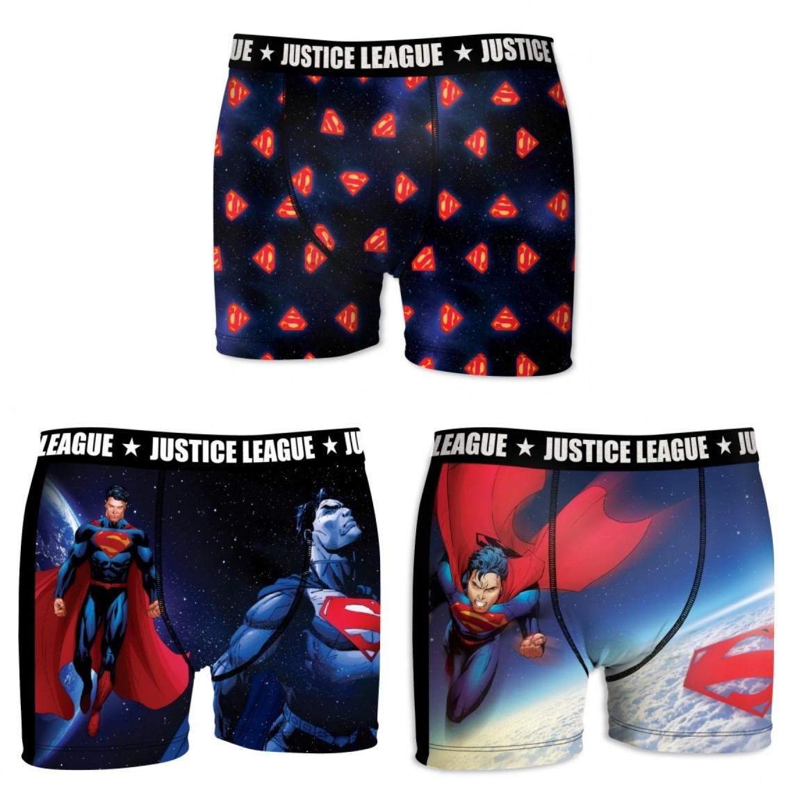 Lot de 3 boxers garçon justice league (photo) Lot de 3 boxers garçon justice league (photo)