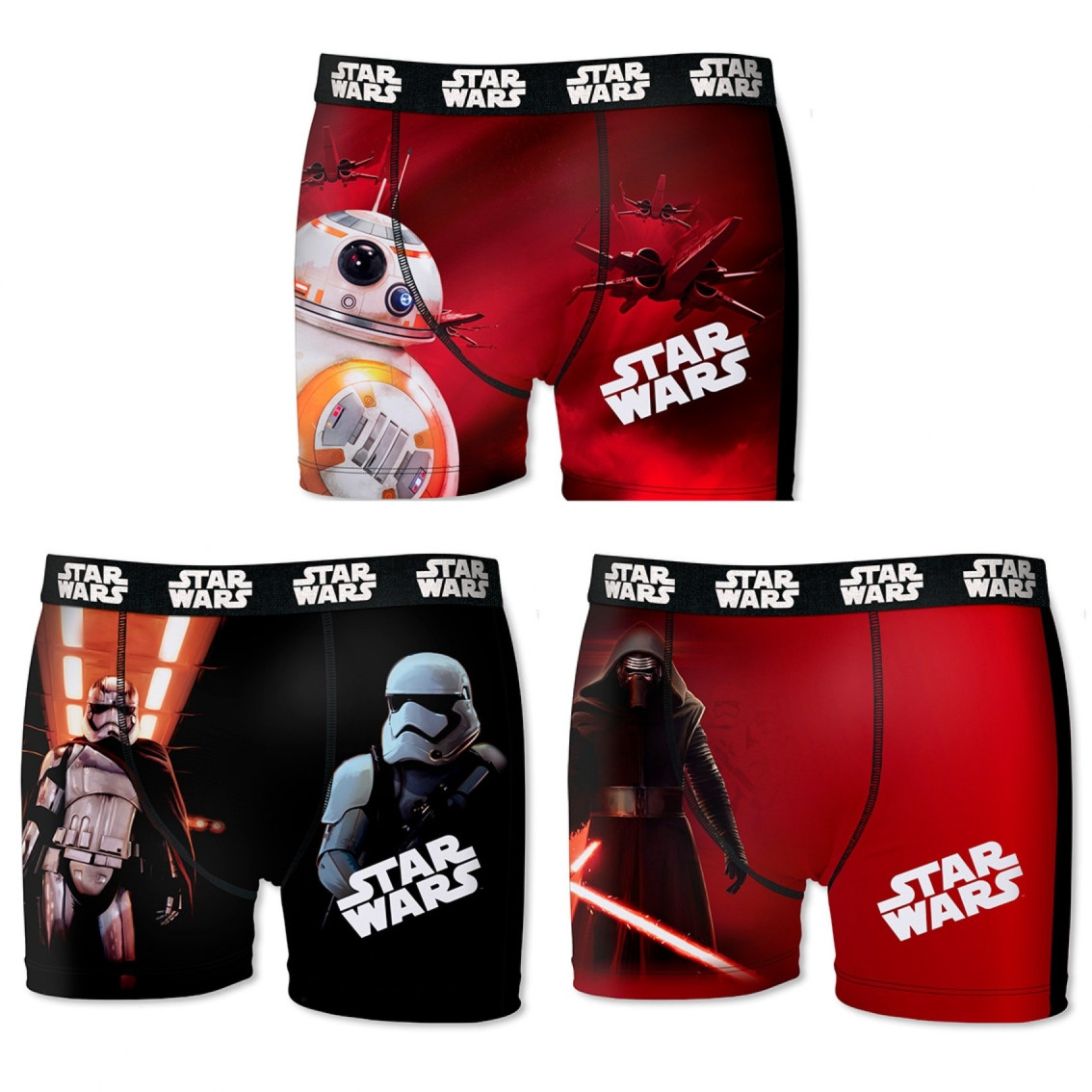 Lot de 3 boxers homme star wars (photo) Lot de 3 boxers homme star wars (photo)