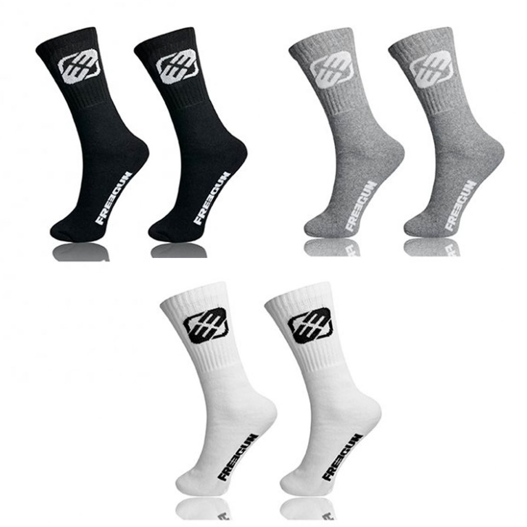 Lot de 6 paires de chaussettes freegun homme uni (photo) Lot de 6 paires de chaussettes freegun homme uni (photo)