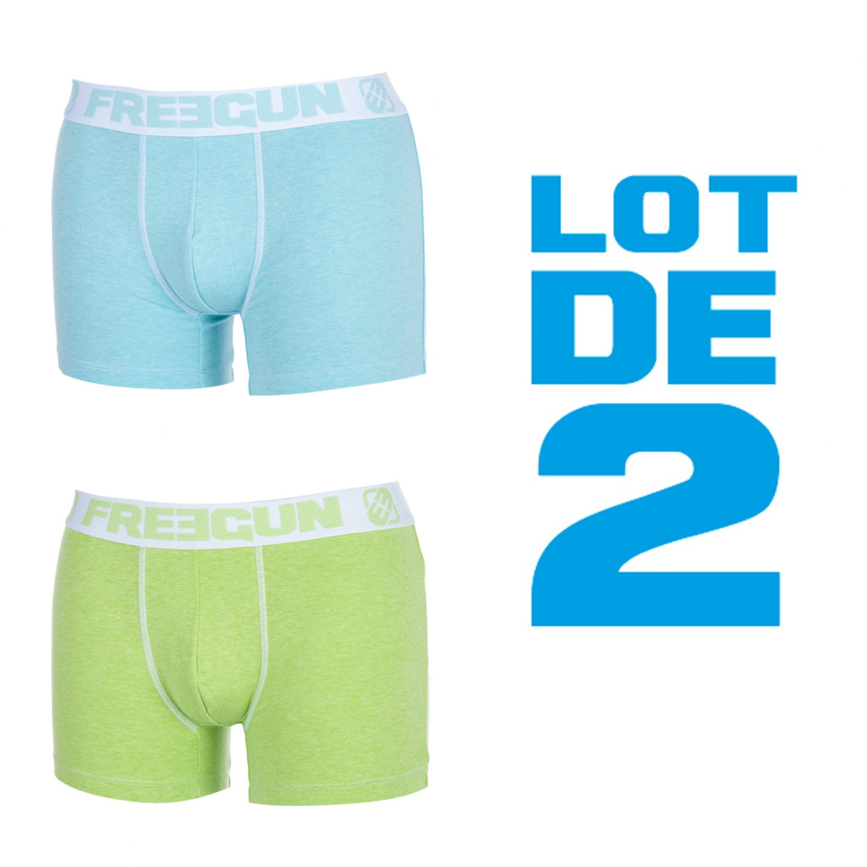 Lot de 2 boxers freegun coton fresh (photo) Lot de 2 boxers freegun coton fresh