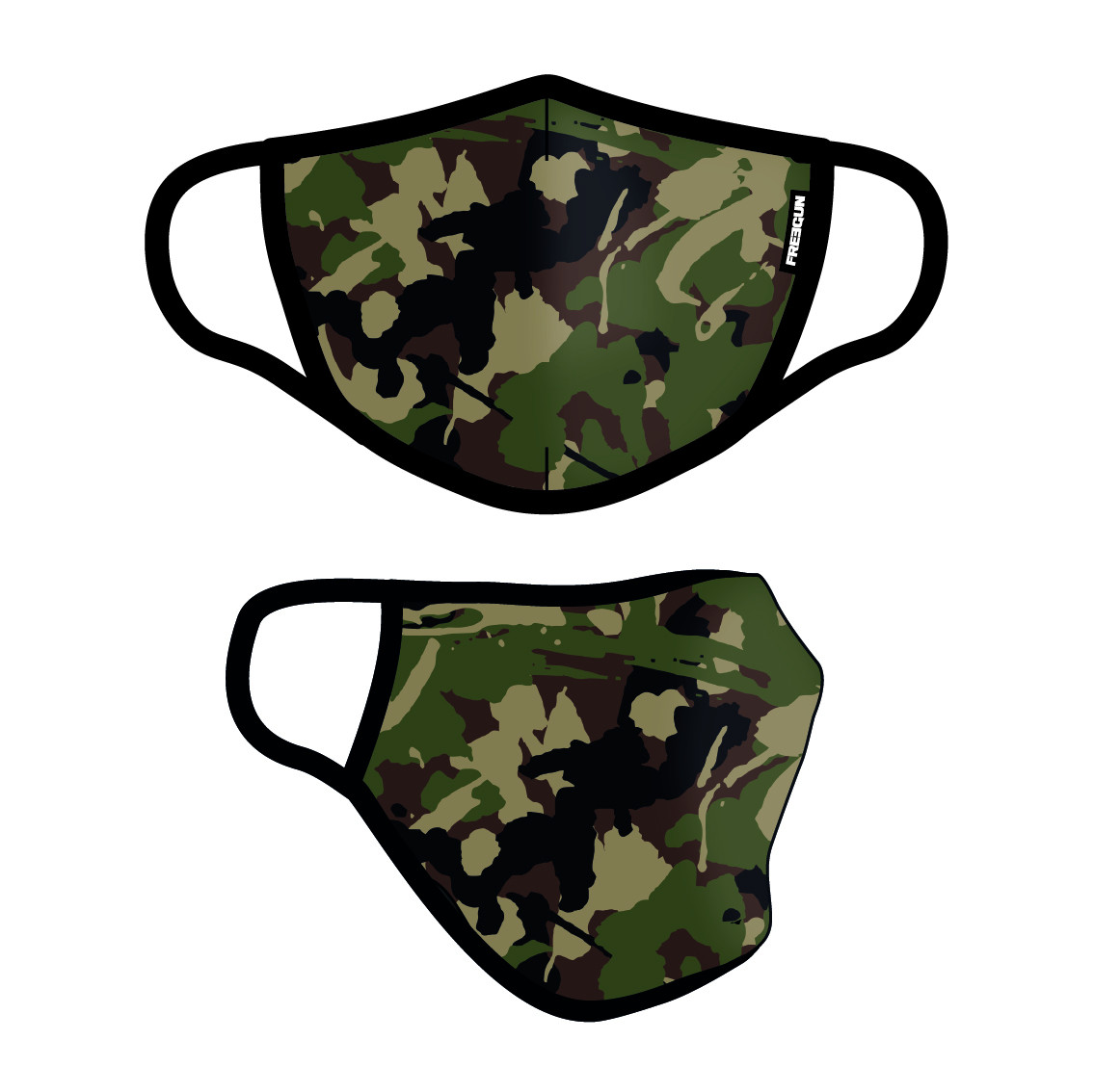 Masque tissu lavable en trois couches camo (photo) Masque tissu lavable en trois couches camo (photo)