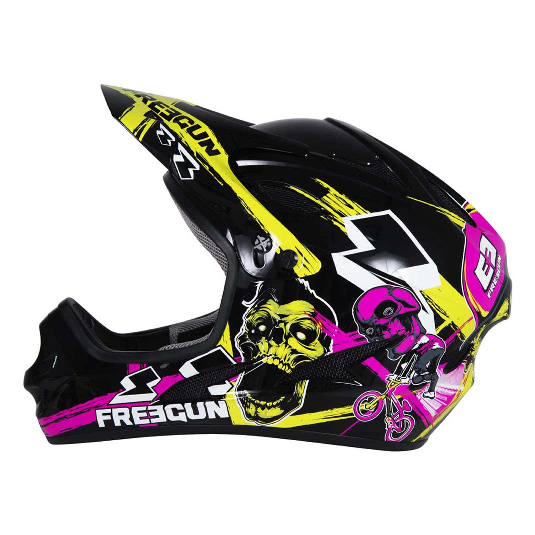 Casque de moto bmx noir freegun (photo) Casque de moto bmx noir freegun (photo)