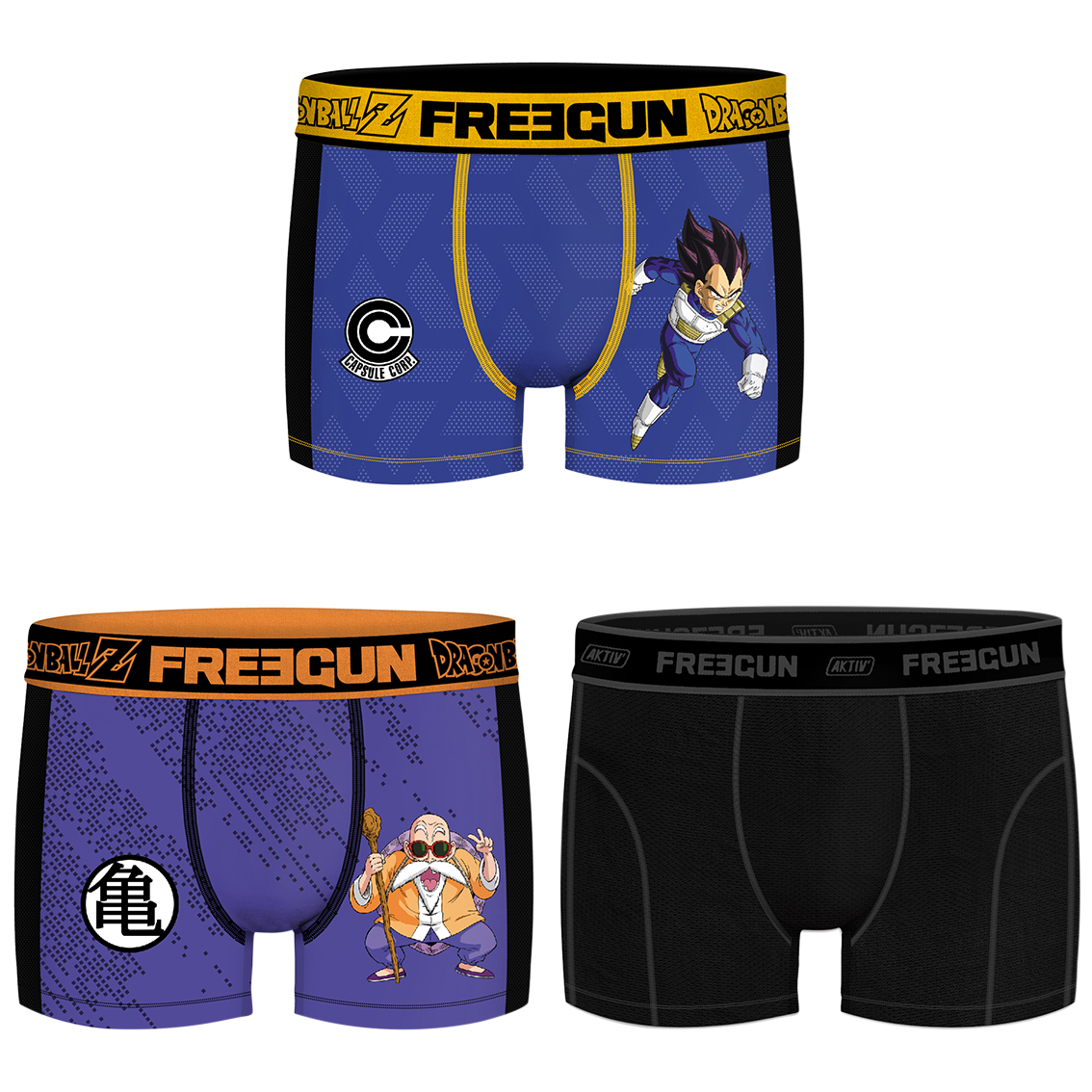 Lot de 3 boxers homme dragon ball z goku et gohan (photo) Lot de 3 boxers homme dragon ball z goku et gohan (photo)