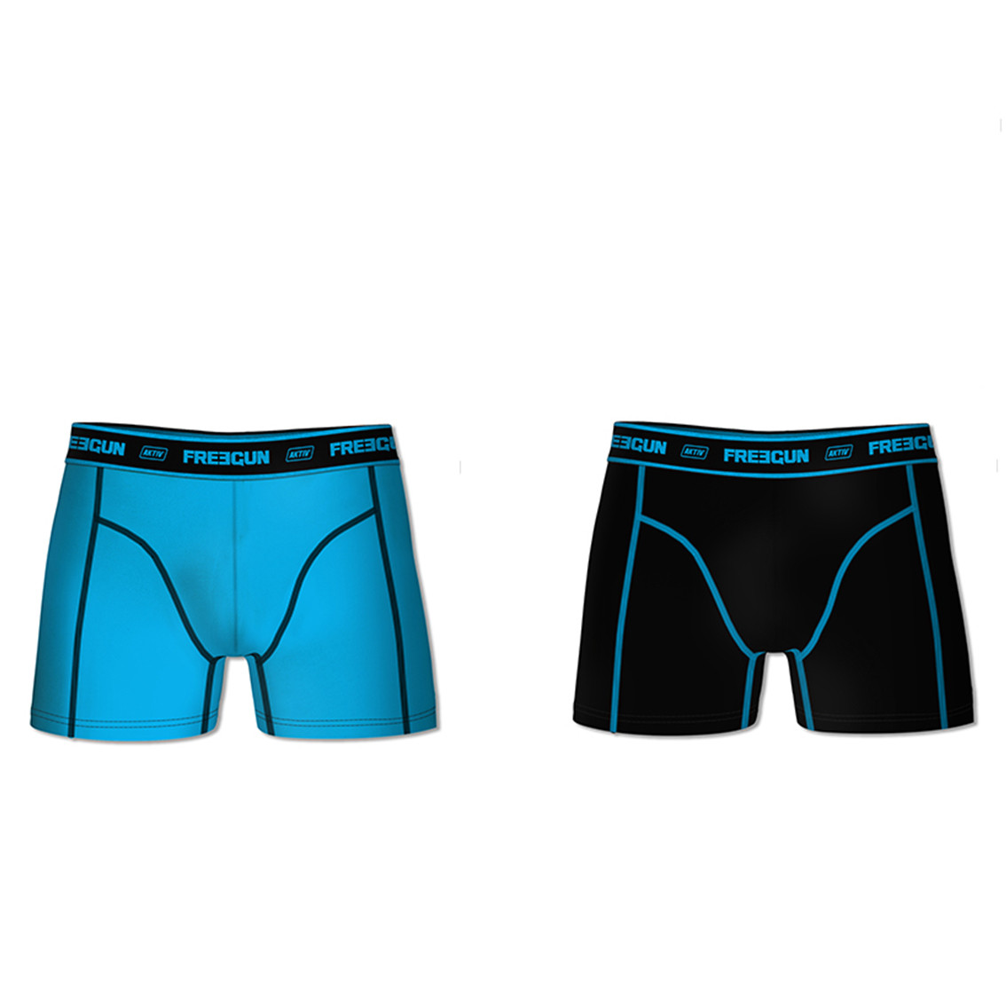 Lot de 2 boxers coton homme aktiv bleu et noir (photo) Lot de 2 boxers coton homme aktiv bleu et noir (photo)