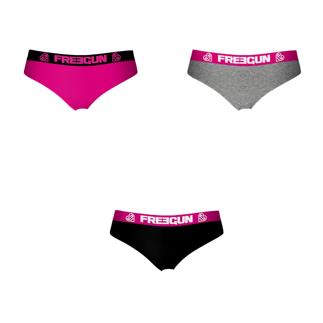 Lot de 3 boxers fille coton uni (photo) Lot de 3 boxers fille coton uni (photo)