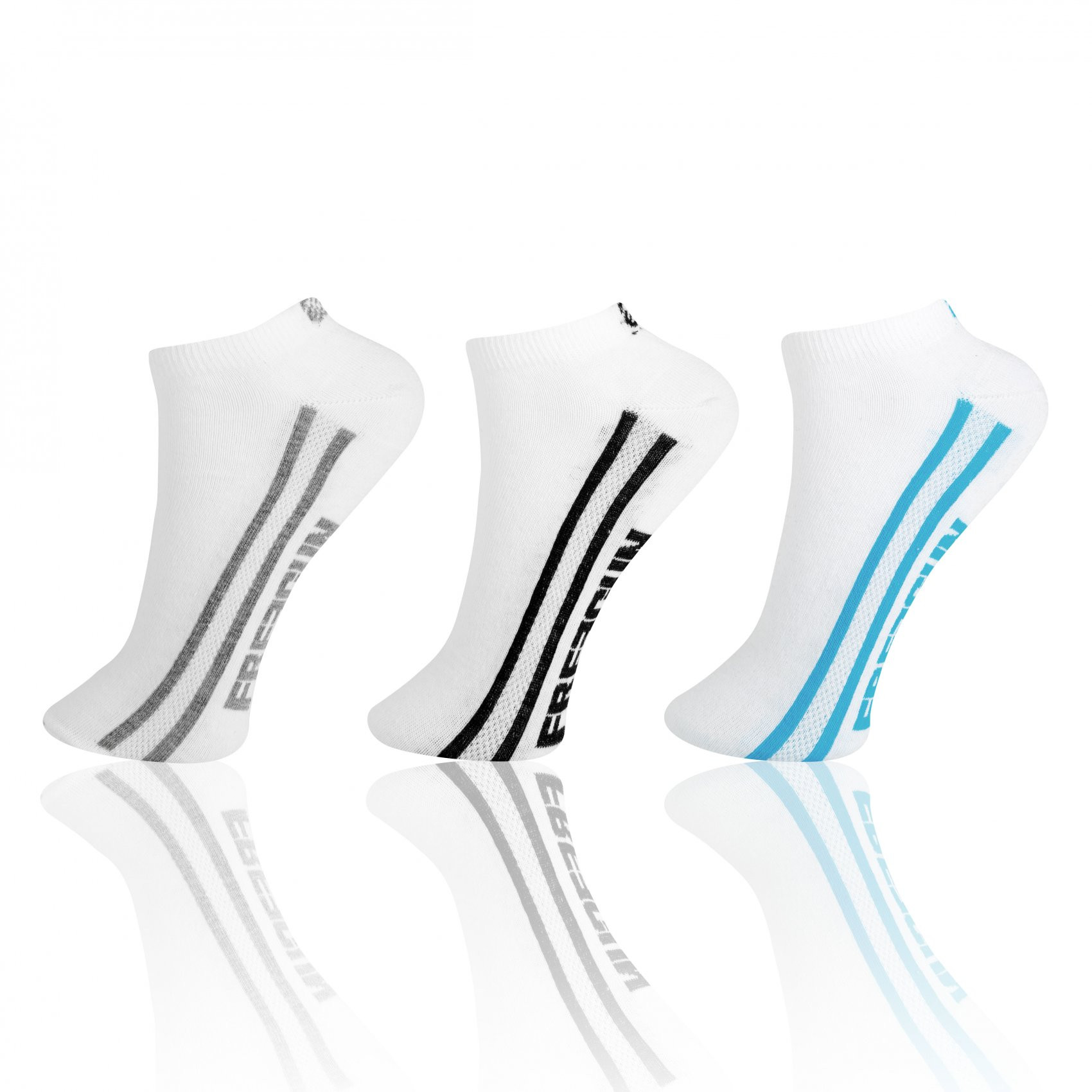 Lot de 3 paires de chaussettes sneakers freegun garçon blanc (photo) Lot de 3 paires de chaussettes sneakers freegun garçon blanc (photo)