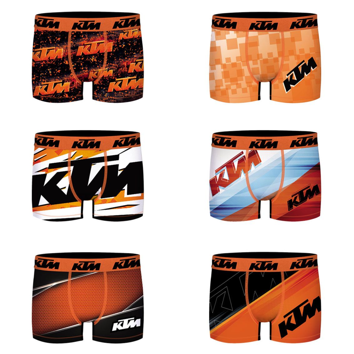 Lot de 6 boxers homme ktm Lot de 6 boxers homme ktm