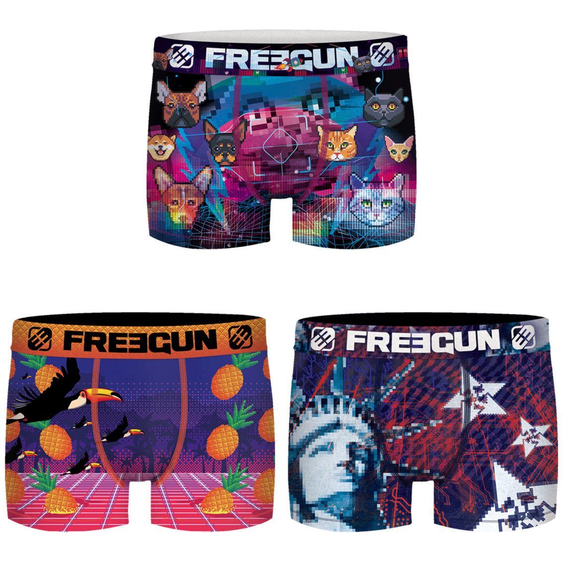 Lot de 3 boxers homme glitch Lot de 3 boxers homme glitch