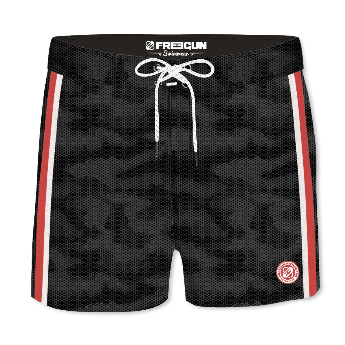 Boardshort soft touch garçon ceinture plate hex (photo) Boardshort soft touch garçon ceinture plate hex