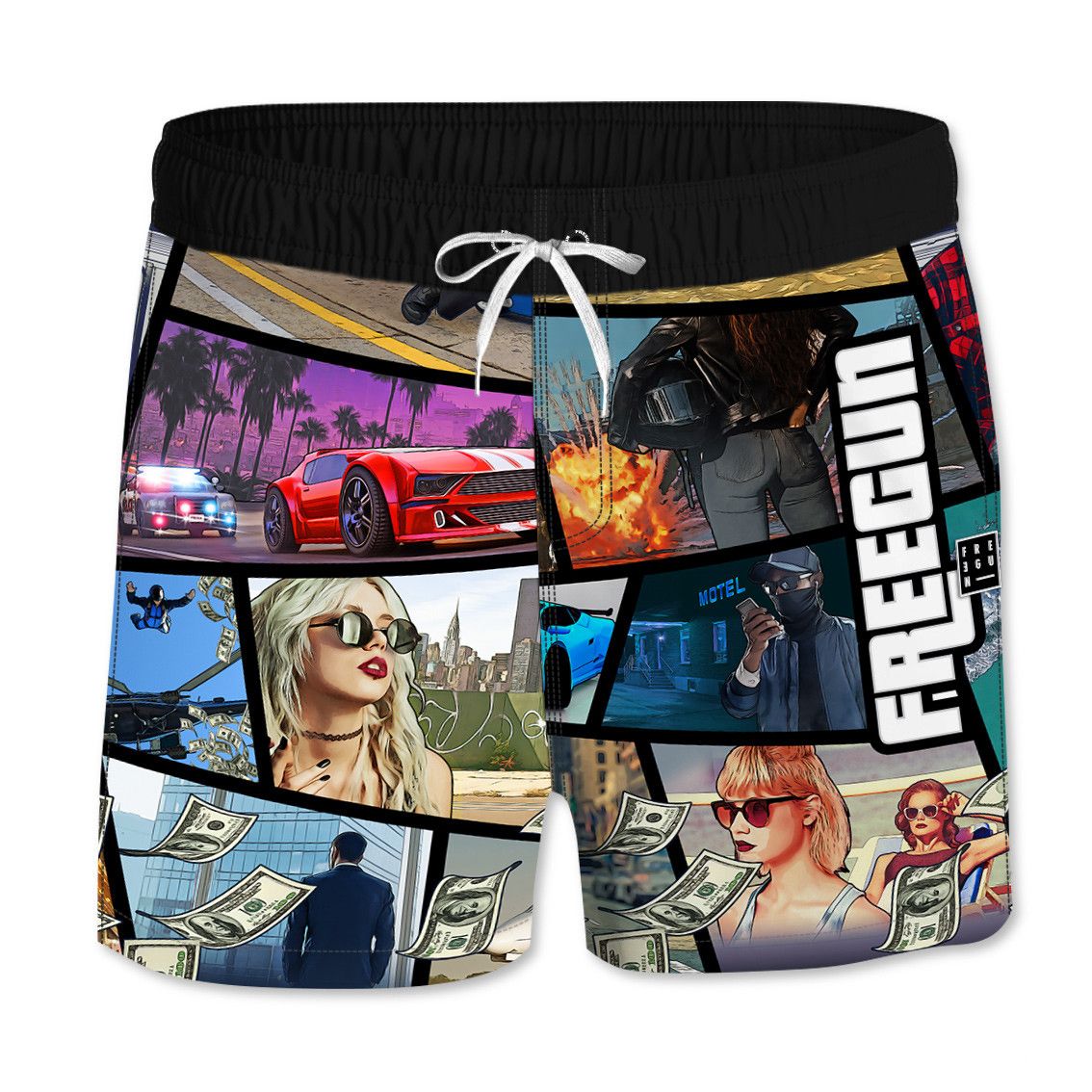 Boardshort court garçon ceinture élastique mny (photo) Boardshort court garçon ceinture élastique mny