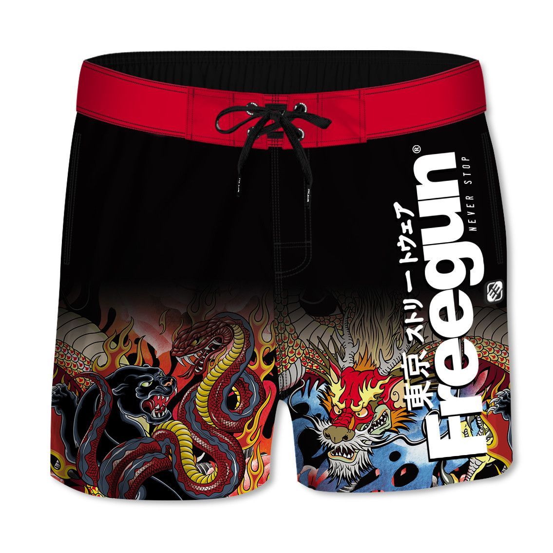 Boardshort court freegun garçon ceinture demi-élastiquée japan (photo) Boardshort court freegun garçon ceinture demi-élastiquée japan