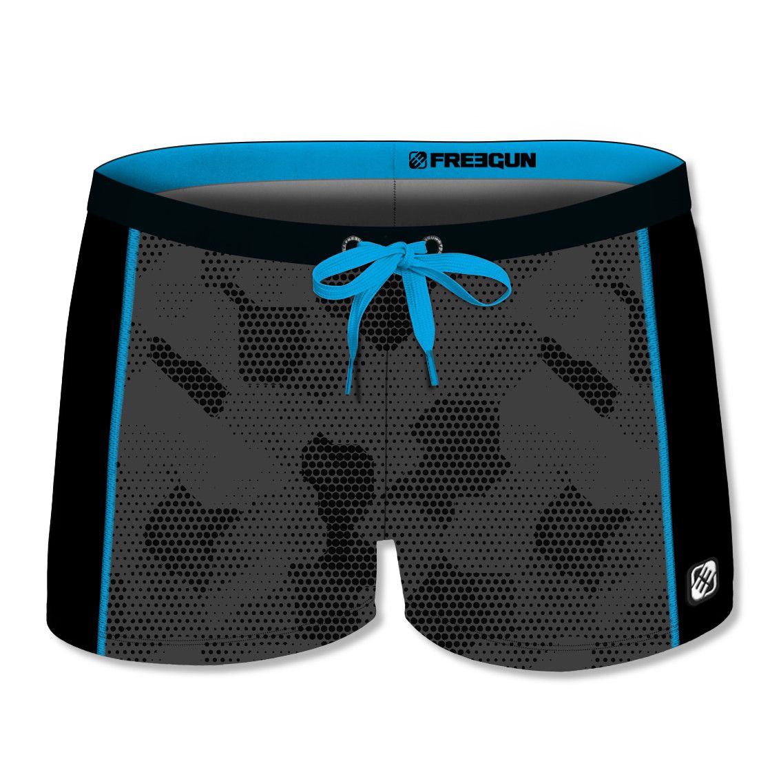 Boxer de bain aop garçon avec empiècement camouflage (photo) Boxer de bain aop garçon avec empiècement camouflage