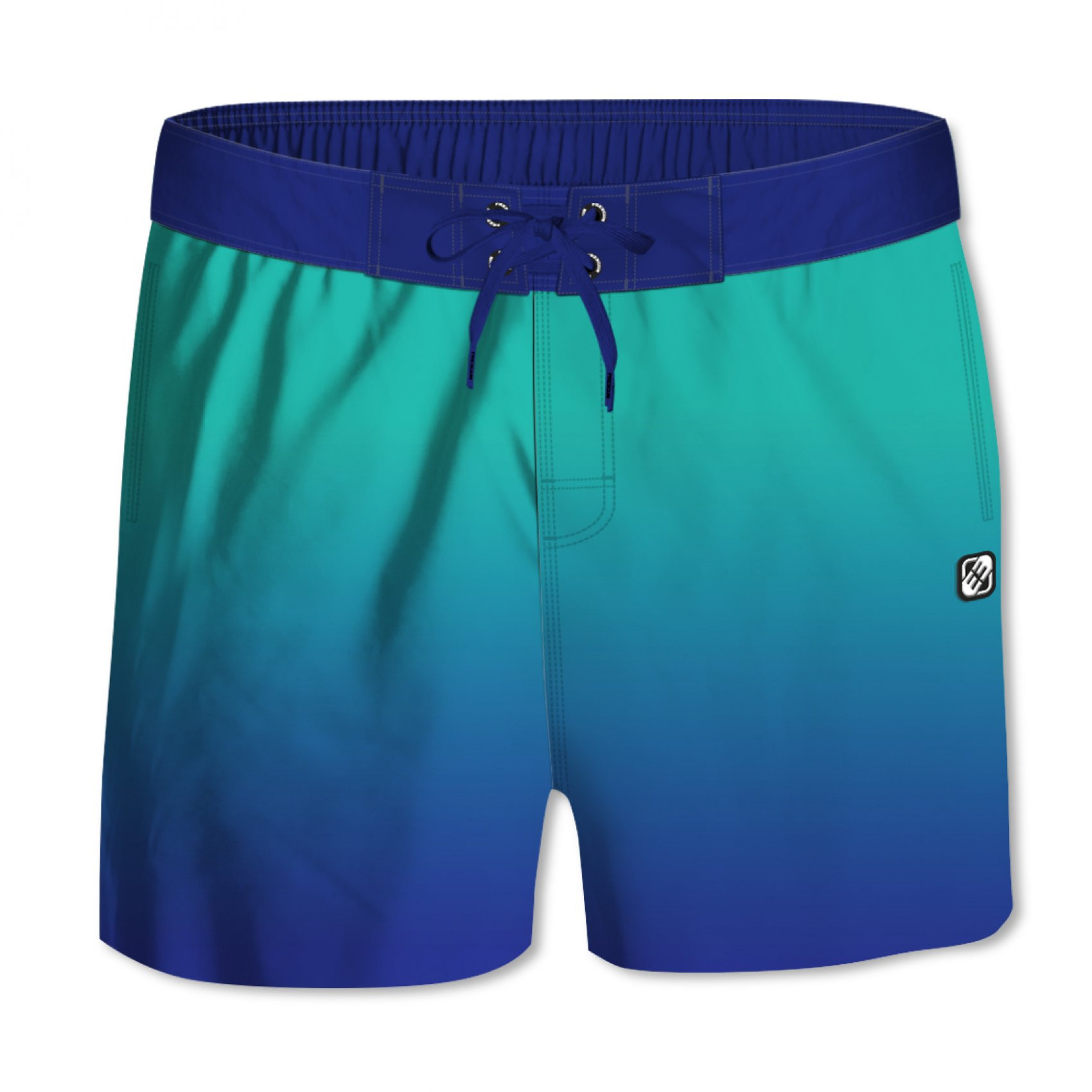 Boardshort garçon dégradé bleu (photo) Boardshort garçon dégradé bleu (photo)