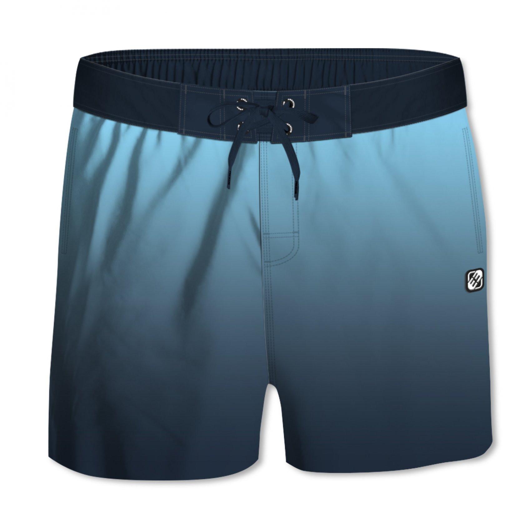 Boardshort garçon dégradé bleu foncé (photo) Boardshort garçon dégradé bleu foncé (photo)