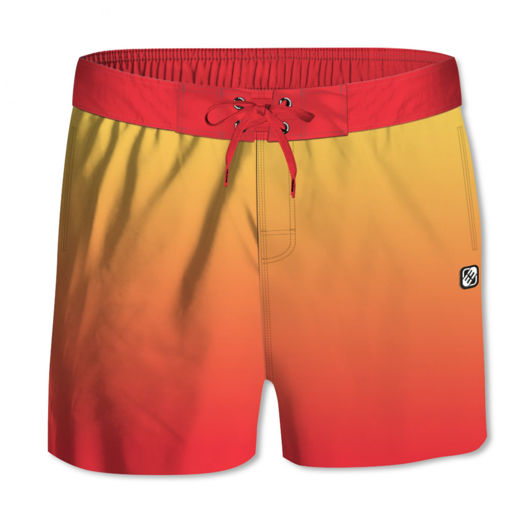 Boardshort garçon dégradé rouge (photo) Boardshort garçon dégradé rouge (photo)