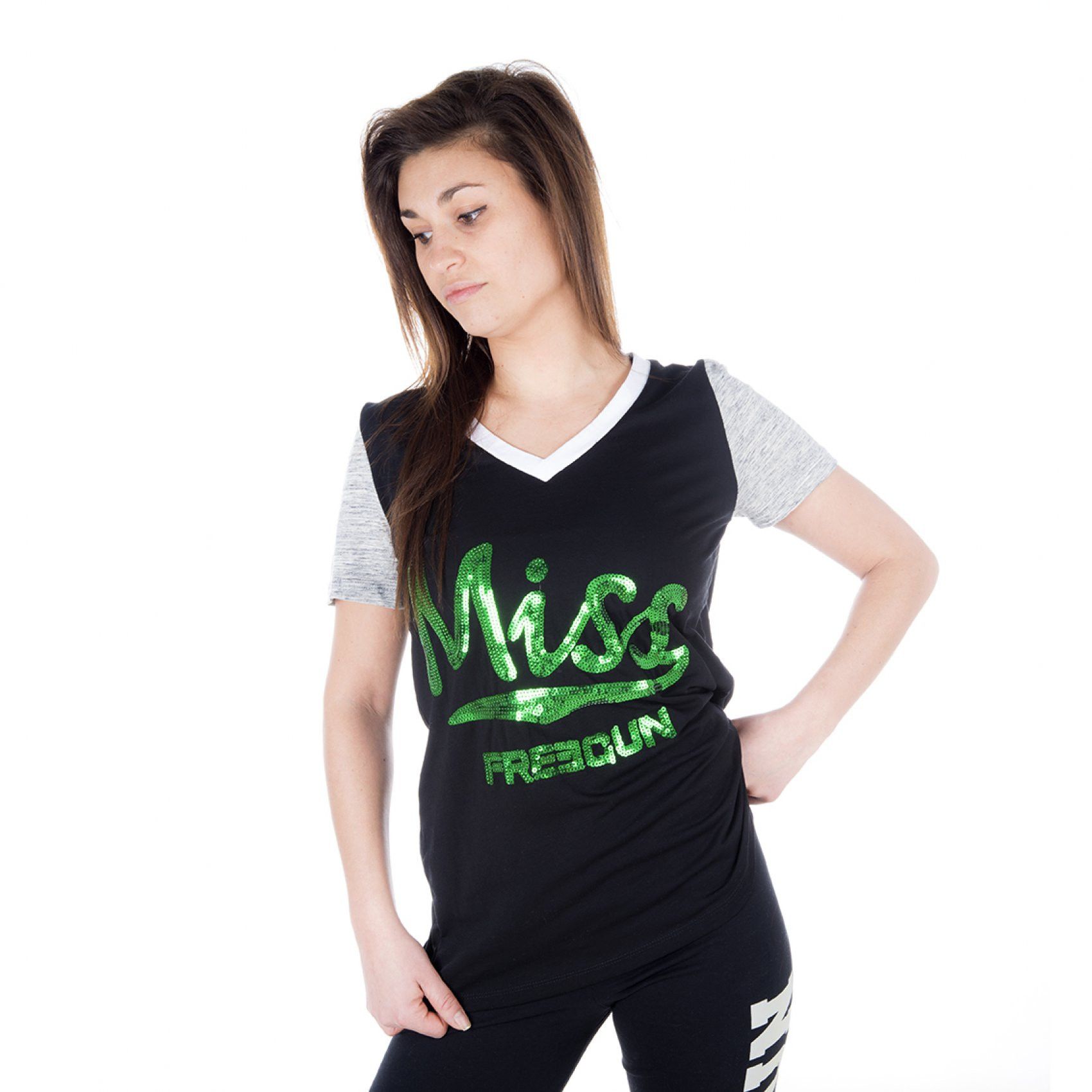 T-shirt femme manches courtes uni miss freegun (photo) T-shirt femme manches courtes uni miss freegun (photo)