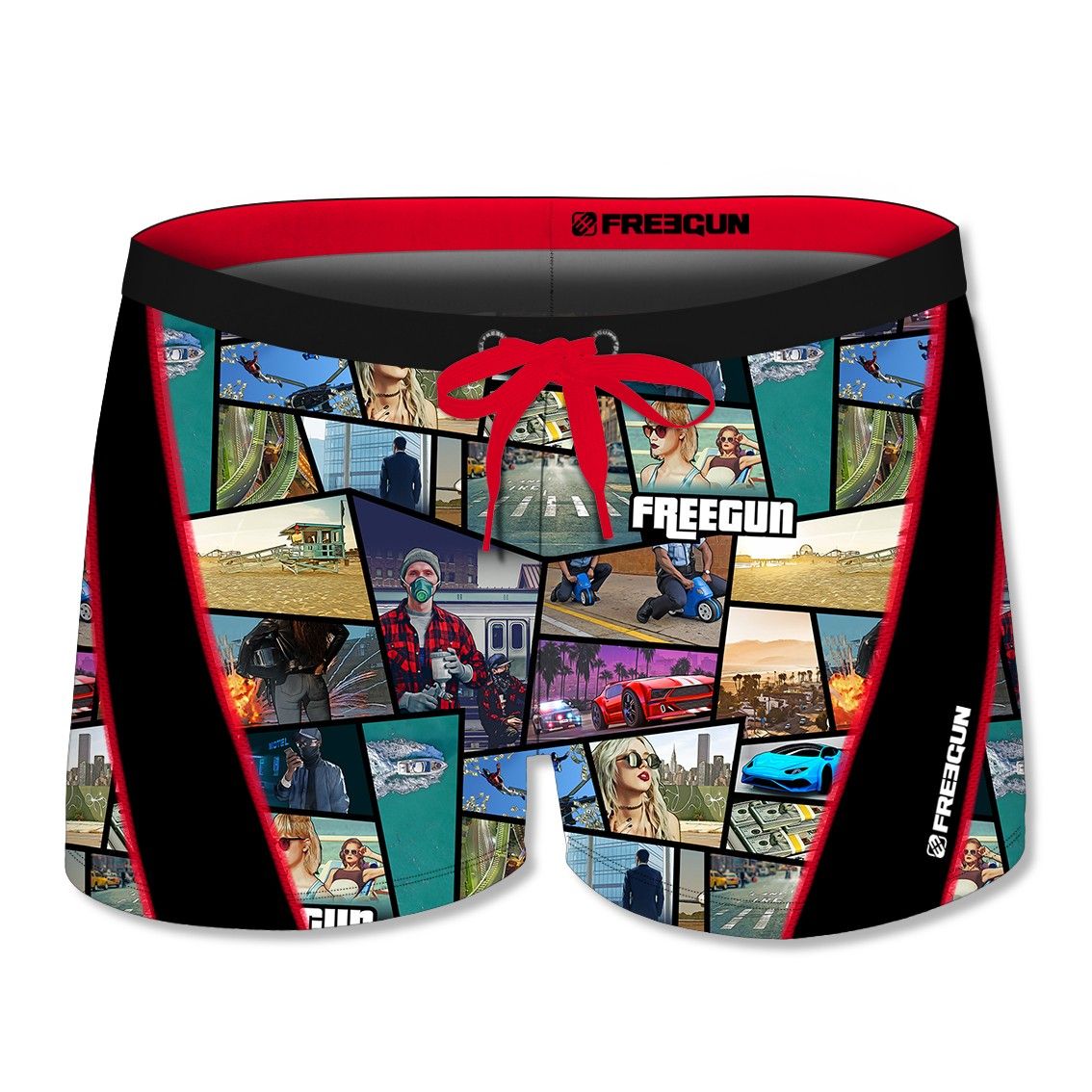 Boxer de bain garçon avec empiècement oblique gta Boxer de bain garçon avec empiècement oblique gta