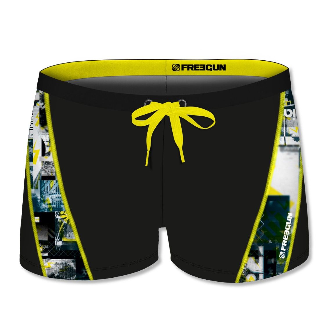 Boxer de bain freegun homme allover print avec empiècement l.a. Boxer de bain freegun homme allover print avec empiècement l.a.