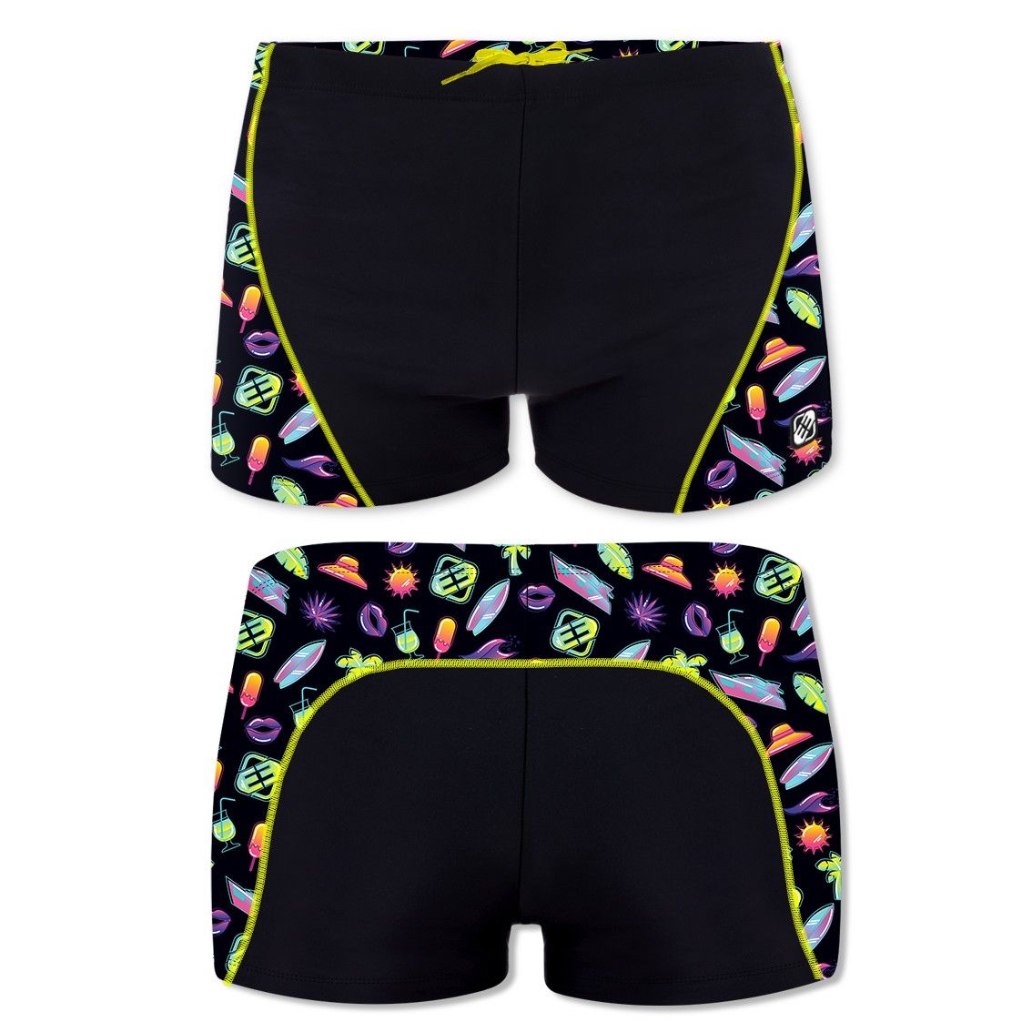 Boxer de bain freegun garçon avec empiècement allover print summer Boxer de bain freegun garçon avec empiècement allover print summer