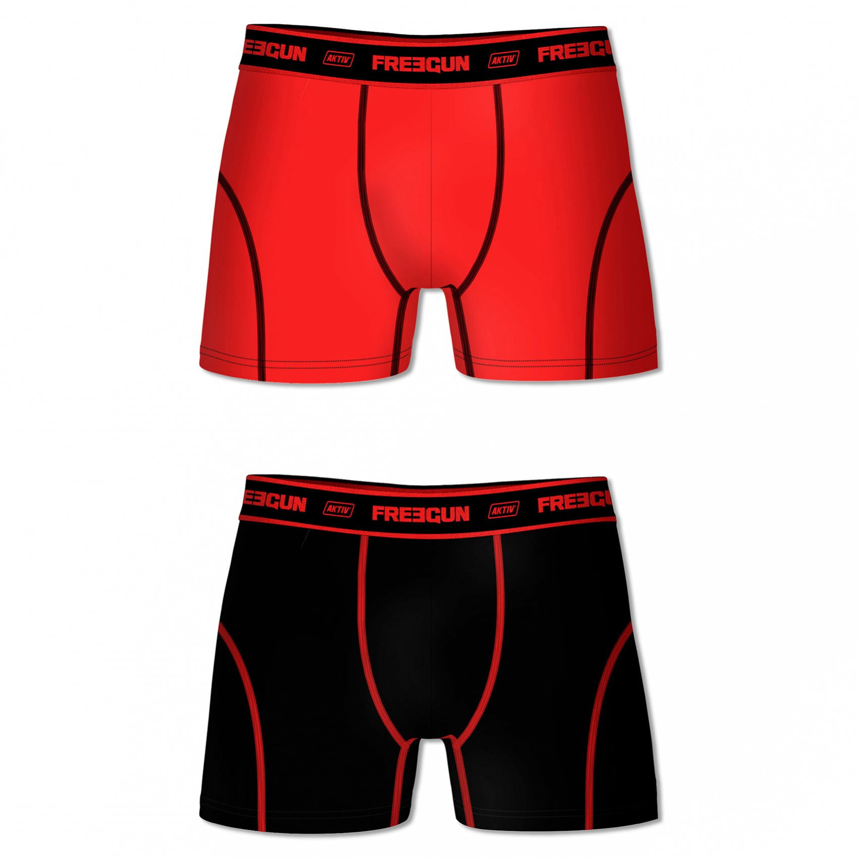 Lot de 2 boxers homme aktiv rouge (photo) Lot de 2 boxers homme aktiv rouge (photo)
